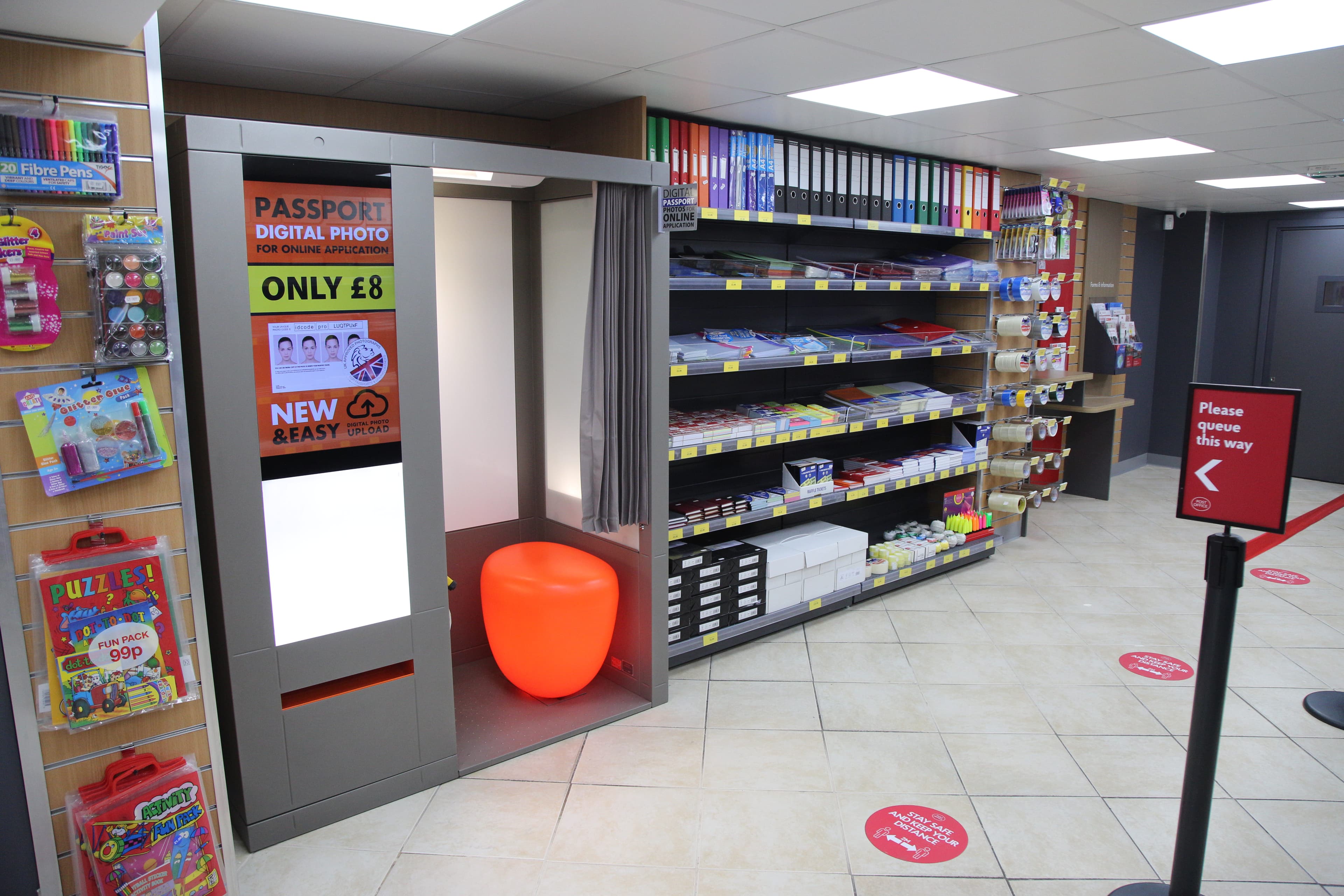 Passport photo booth at MKP Post Offices