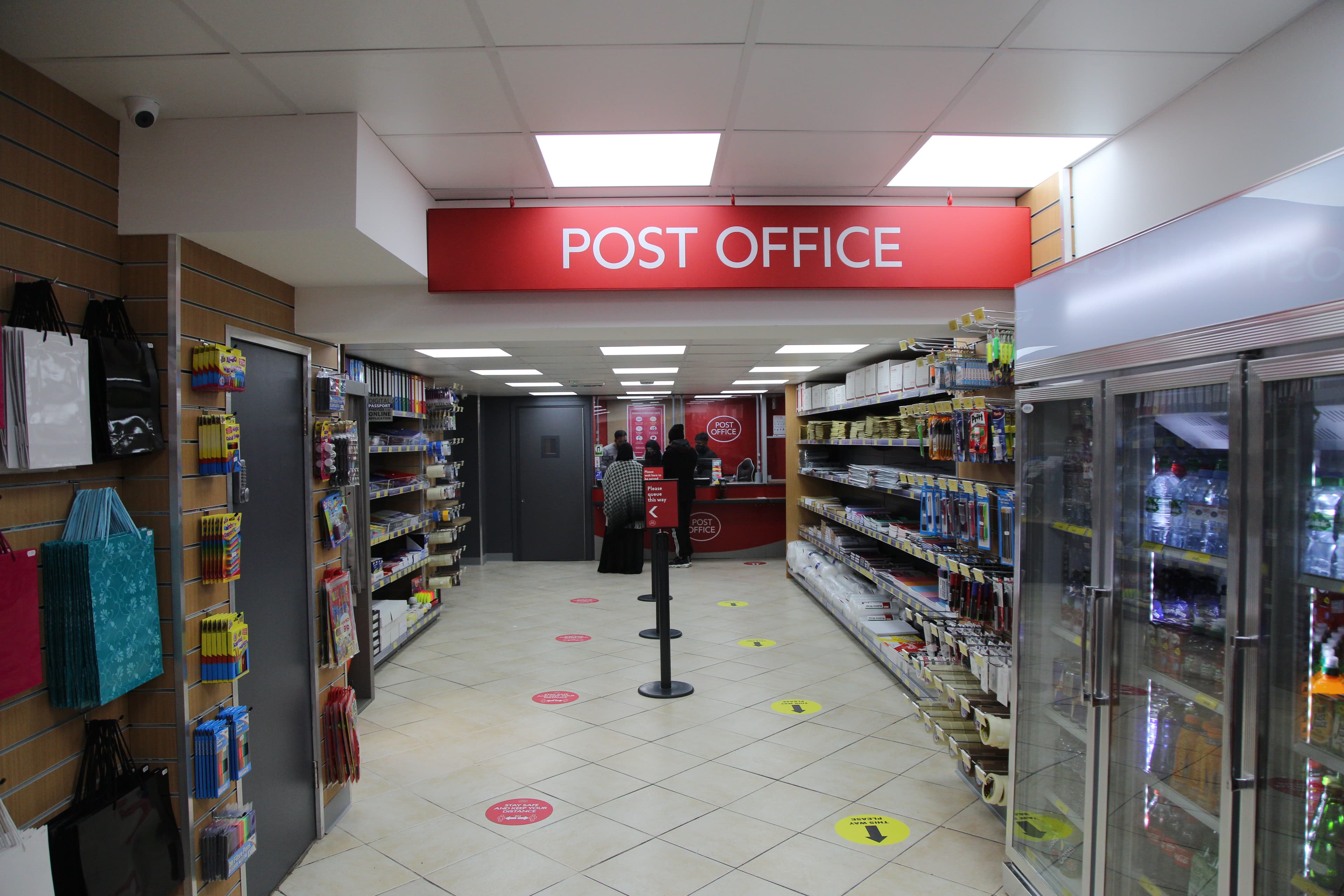 Inside our Post Office branch — counter and store floor