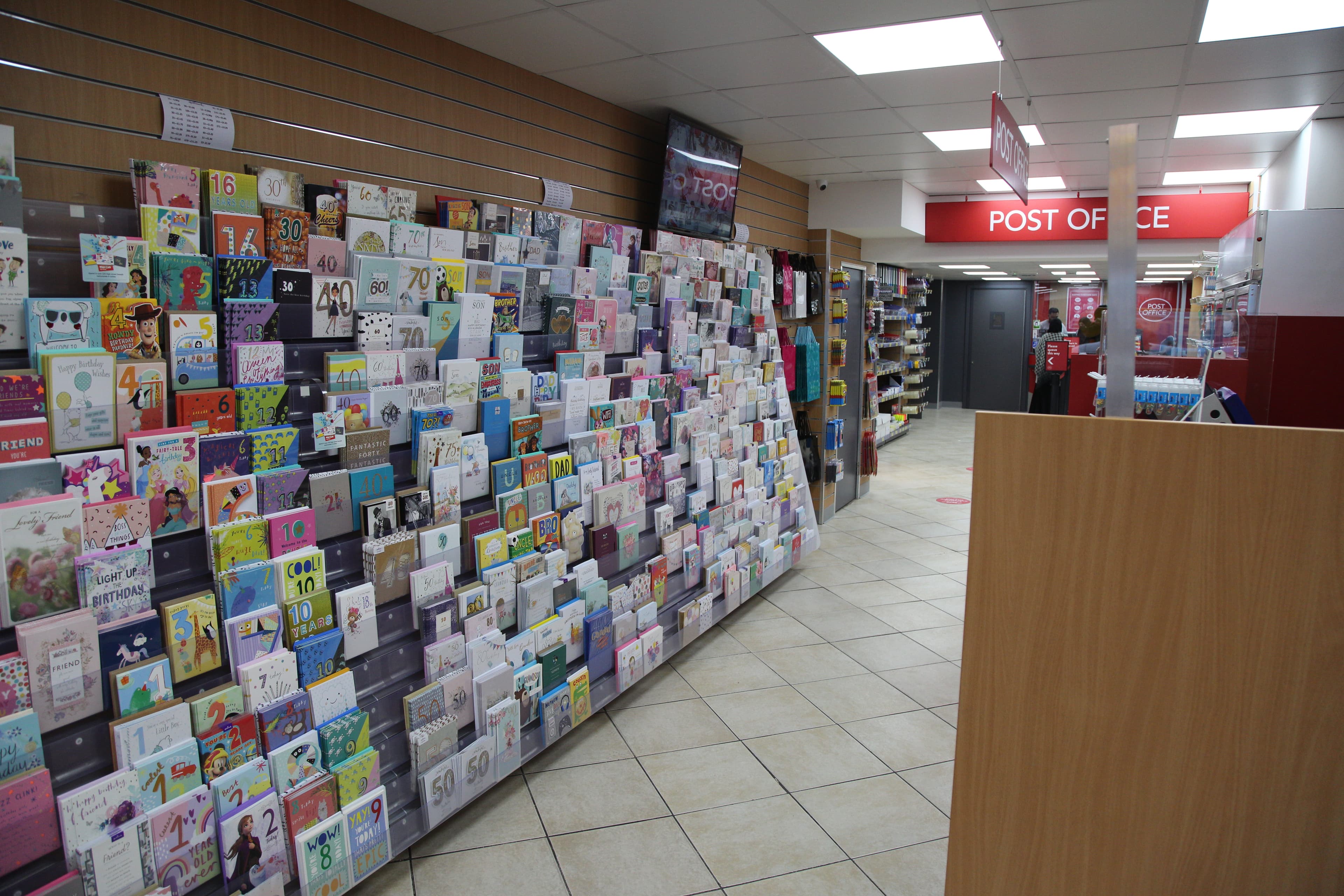 Greeting cards display at MKP Post Offices