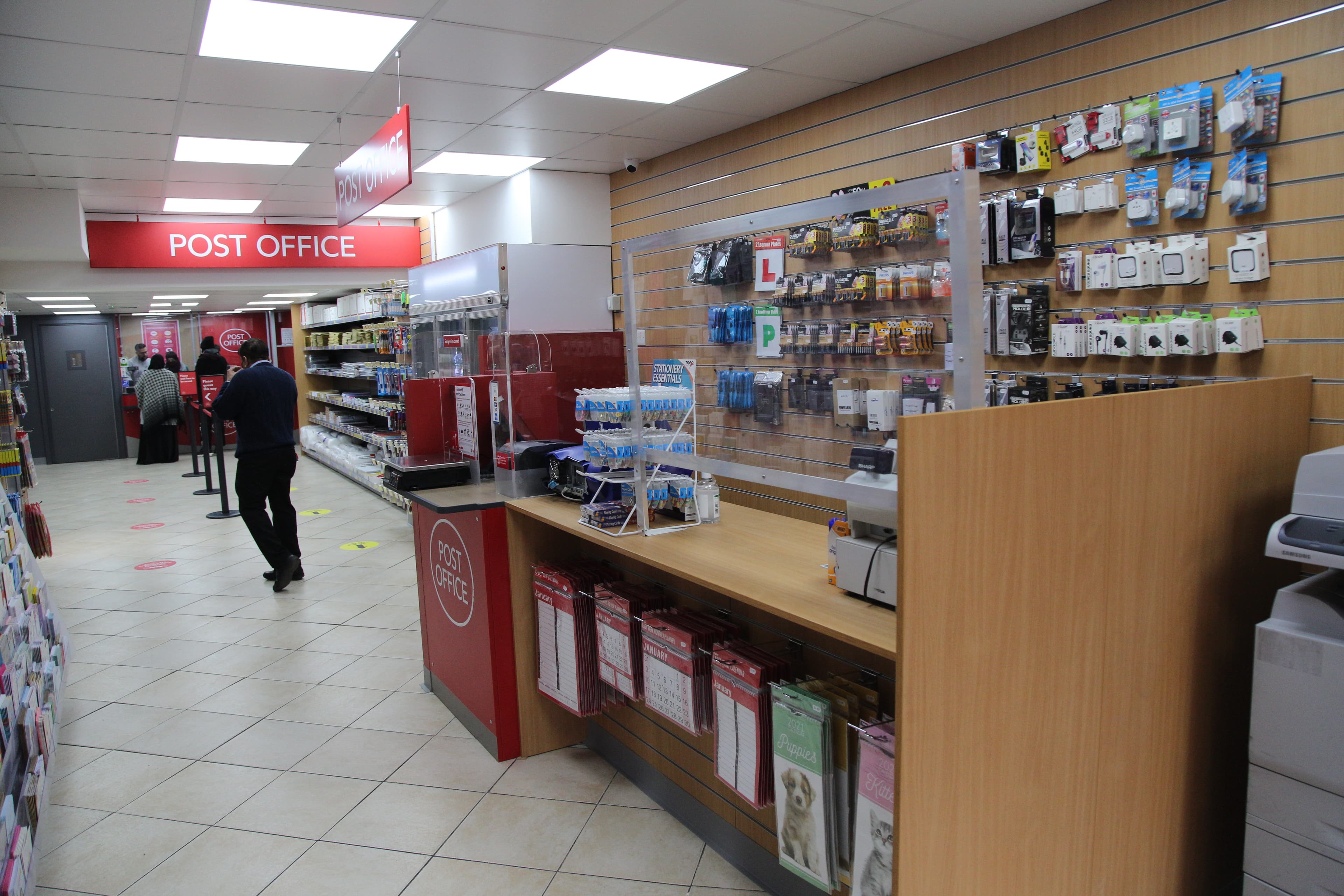 Inside our Post Office branch — branch floor and retail displays